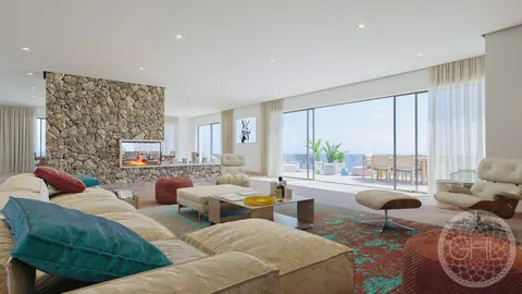 Luxury Penthouse Panoramic View  indoor-outdoor pool, with Spa, 3 bedrooms in Ibiza exclusive for sale For Super Rich