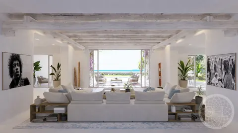Luxury Villa Beach Front with direct access to the golden sands, 7 bedrooms in Santa Eulalia Ibiza Classified ads for sale For Super Rich