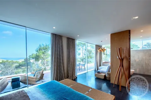 Luxury Villa panoramic sea and sunset views, 6 bedrooms in Sant Joan Ibiza property for sale For Super Rich