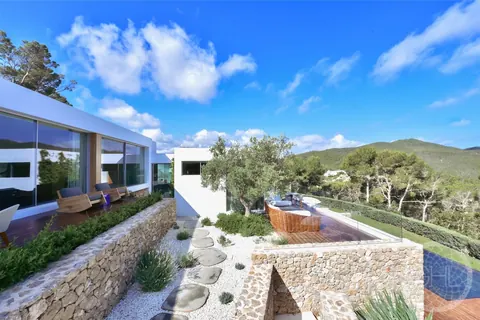 Luxury Villa panoramic sea and sunset views, 6 bedrooms in Sant Joan Ibiza deal for sale For Super Rich