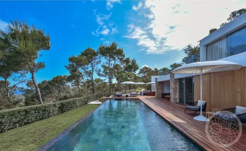 Luxury Villa panoramic sea and sunset views, 6 bedrooms in Sant Joan Ibiza top for sale For Super Rich