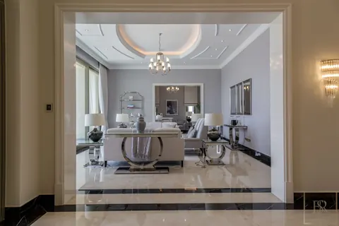 Luxury Villa Beach Front stunning views across the golf course and the Burj Khalifa, 7 bedrooms in Hills Grove - Dubai best for sale For Super Rich