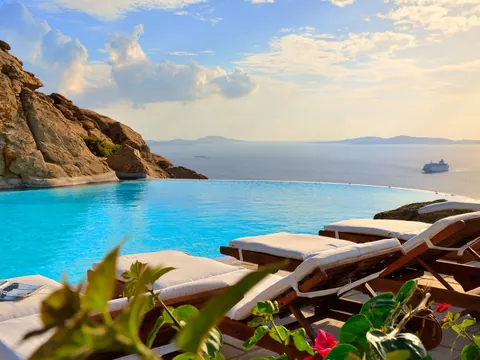 Mykonian style Villa Panoramic View, 800 meters from the Port, 10 bedrooms in Mykonos exclusive for sale For Super Rich