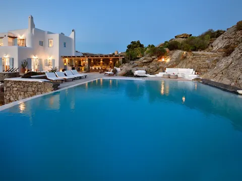 Mykonian style Villa Panoramic View, 800 meters from the Port, 10 bedrooms in Mykonos ads for sale For Super Rich