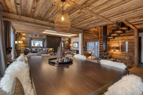 Luxury Chalet Panoramic View Mountain View, 5 bedrooms in Megève vacation rental For Super Rich