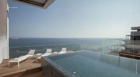 Luxury Apartment Sea View 17th floor, 4 bedrooms in Limassol