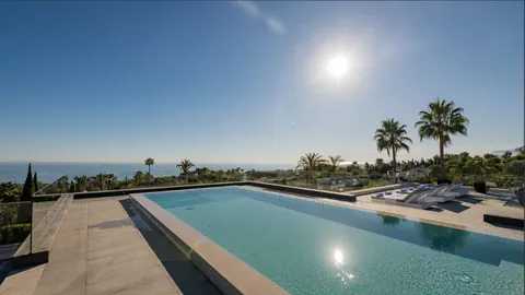 Modern Villa sea views from 3 levels rooftop swimming pool, 6 bedrooms in Sierra Blanca - Marbella 9742714 for sale For Super Rich