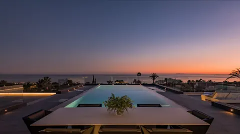 Modern Villa sea views from 3 levels rooftop swimming pool, 6 bedrooms in Sierra Blanca - Marbella search for sale For Super Rich