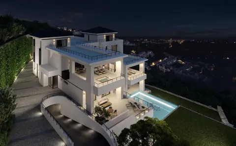 Design Villa top of a hill in the Alcuzcuz Nature Reserve heated infinity pool, 12 bedrooms in Benahavis - Marbella 4870783 for sale For Super Rich