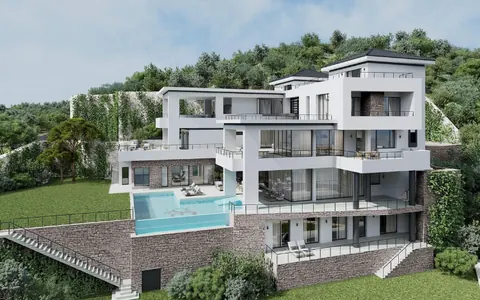 Design Villa top of a hill in the Alcuzcuz Nature Reserve heated infinity pool, 12 bedrooms in Benahavis - Marbella photos for sale For Super Rich
