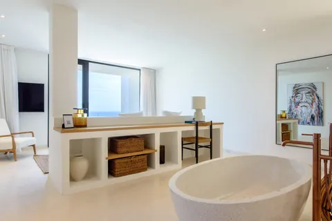 Modern Villa Ocean views minutes from the only golf course, 7 bedrooms in Santa Eulalia - Ibiza ultra luxury for sale For Super Rich
