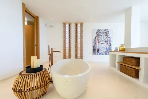 Modern Villa Ocean views minutes from the only golf course, 7 bedrooms in Santa Eulalia - Ibiza expensive for sale For Super Rich