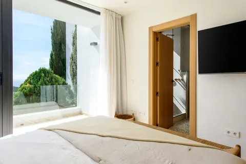 Modern Villa Ocean views minutes from the only golf course, 7 bedrooms in Santa Eulalia - Ibiza image for sale For Super Rich