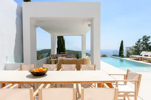 Modern Villa Ocean views minutes from the only golf course, 7 bedrooms in Santa Eulalia - Ibiza buy for sale For Super Rich