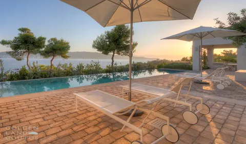 Luxury Villa Amazing sea views small beach with a dock, 9 bedrooms in Porto Heli COMO for sale For Super Rich