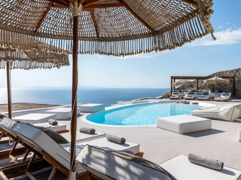 Elegant Villa Panoramic View Sea View, 8 bedrooms in Mykonos 6,818 Day rental For Super Rich
