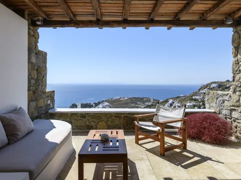 Mykonian style Villa Panoramic View, 800 meters from the Port, 10 bedrooms in Mykonos deal for sale For Super Rich