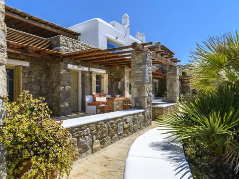 Mykonian style Villa Panoramic View, 800 meters from the Port, 10 bedrooms in Mykonos expensive for sale For Super Rich