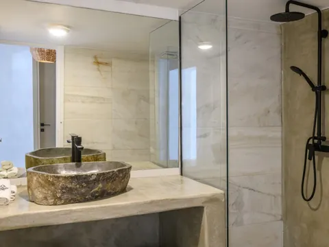 Design Villa Panoramic View over Paraga, Platis Yialos, and Paradise beaches., 5 bedrooms in Mykonos value for sale For Super Rich