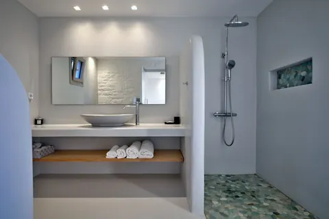 Elegant Villa Beach Front Panoramic sea view of Aegean, 5 bedrooms in Paros real estate rental For Super Rich