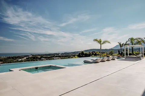 Design Villa Panoramic View Home cinema, wine cellar, gym, 7 bedrooms in Benahavis - Marbella real estate for sale For Super Rich