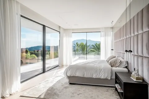 Design Villa Panoramic View Home cinema, wine cellar, gym, 7 bedrooms in Benahavis - Marbella exclusive for sale For Super Rich