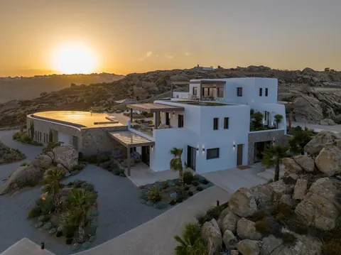 Luxury Villa Panoramic Aegean Sea Views, 10 bedrooms in Mykonos unique for sale For Super Rich
