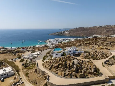 Luxury Villa Panoramic Aegean Sea Views, 10 bedrooms in Mykonos photo for sale For Super Rich