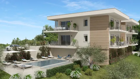 Modern Penthouse Panoramic View Residence Aquarama, 2 bedrooms in Padenghe sul Garda - Lake Garda Construction plan for sale For Super Rich