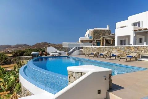 Modern Villa Tranquillo near beaches of Kalafati and Kalo Livadi, 6 bedrooms in Mykonos search for sale For Super Rich