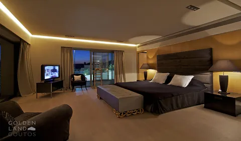 Architectural Villa Private Beach in Agia Marina Sew view & Tennis court, 4 bedrooms in Athens ultra luxury for sale For Super Rich