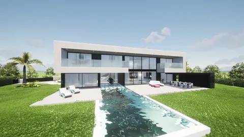 Architectural Villa Golf View sparkling swimming pool, 5 bedrooms in Almada Construction plan for sale For Super Rich