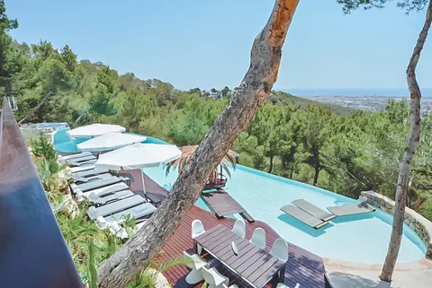 Modern Minimalist Villa 180º panoramic views Nice swimming pool, 8 bedrooms in San José - Ibiza B95219L for sale For Super Rich