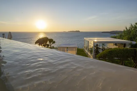 Architectural Villa first line descent to the sea, 6 bedrooms in Cala Tarida - Ibiza luxury for sale For Super Rich