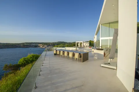 Architectural Villa first line descent to the sea, 6 bedrooms in Cala Tarida - Ibiza Classified ads for sale For Super Rich