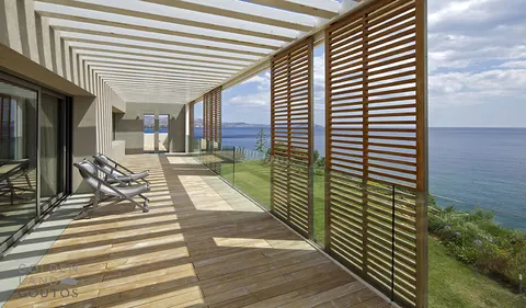 Architectural Villa Private Beach in Agia Marina Sew view & Tennis court, 4 bedrooms in Athens search for sale For Super Rich