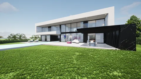 Architectural Villa Golf View sparkling swimming pool, 5 bedrooms in Almada