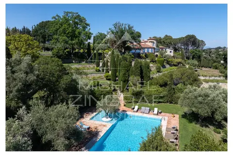 Bastide Villa Built 1920 hillside panoramic view of the sea and the Esterel mountains, 13 bedrooms in Mougins - French Riviera