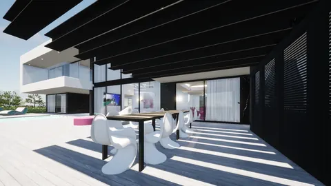 Architectural Villa Golf View sparkling swimming pool, 5 bedrooms in Almada property for sale For Super Rich
