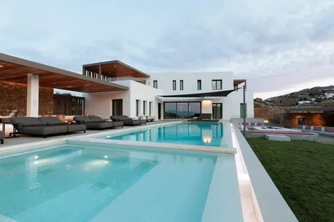 Luxury Villa Alegria Sea View with 120m2 Infinity pool, 7 bedrooms in Mykonos image for sale For Super Rich