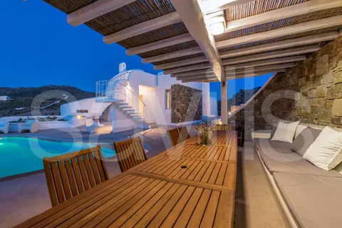 Luxury Villa Amazing views to the Aegean sea Pool & jacuzzi, 9 bedrooms in Mykonos search for sale For Super Rich