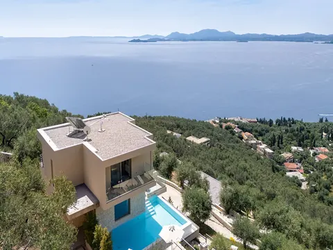 Modern Villa Panoramic View Infinity pool, 4 bedrooms in Corfu New for sale For Super Rich Modern Villa Panoramic View Infinity pool, 4 bedrooms in Corfu New for sale For Super Rich