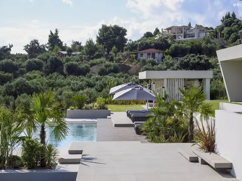 Modern Villa Panoramic View near Nikiti, 7 bedrooms in Halkidiki best for sale For Super Rich