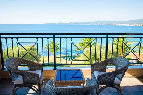 Elegant Villa Beach Front 10 meters from your doorstep, 5 bedrooms in Halkidiki search for sale For Super Rich