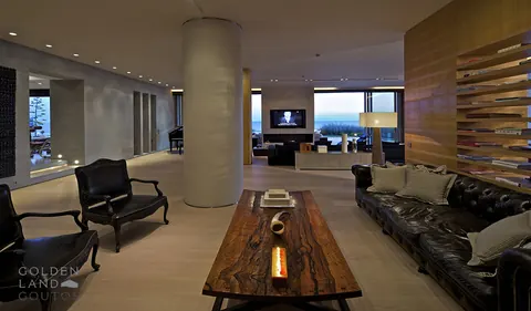 Architectural Villa Private Beach in Agia Marina Sew view & Tennis court, 4 bedrooms in Athens real estate for sale For Super Rich