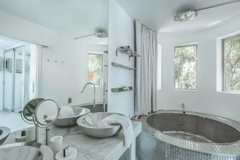 Modern Minimalist Villa Sea View most exclusive Bay on the island, 5 bedrooms in San José - Ibiza real estate for sale For Super Rich