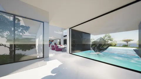 Architectural Villa Golf View sparkling swimming pool, 5 bedrooms in Almada luxury for sale For Super Rich
