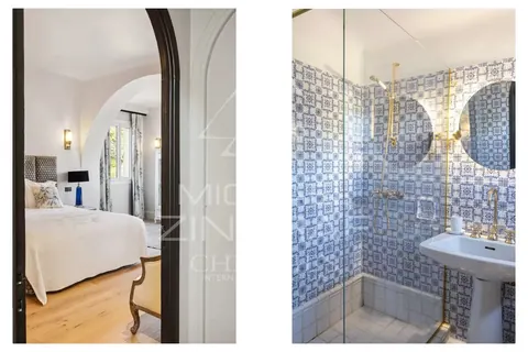 Bastide Villa Built 1920 hillside panoramic view of the sea and the Esterel mountains, 13 bedrooms in Mougins - French Riviera image for sale For Super Rich