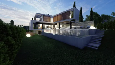 Architectural Villa Panoramic mountain views, 6 bedrooms in Limassol