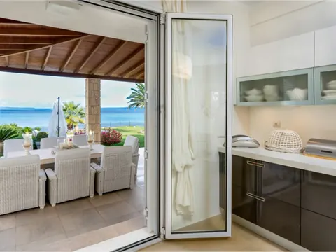 Elegant Villa Beach Front,  Mediterranean view, 6 bedrooms in Halkidiki best for sale For Super Rich